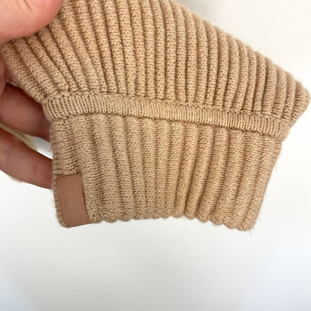 Lunya Cozy Cotton Silk Reversible Ribbed Pullover Sweater In Tranquil Tan XL New - Picture 14 of 16